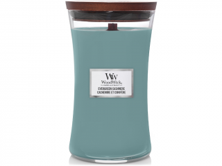 WoodWick – svíčka Evergreen Cashmere (Jehličí a kašmír) Velikost: velká 609 g