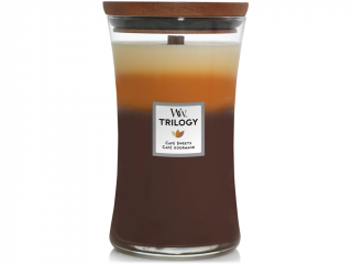 WoodWick – Trilogy svíčka Café Sweets (Dezert v kavárně) Velikost: velká 609 g