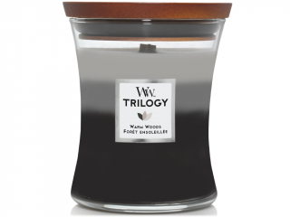 WoodWick – Trilogy svíčka Warm Woods (Hřejivé dřevo) Velikost: střední 275 g