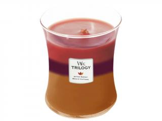 WoodWick – Trilogy vonná svíčka Autumn Harvest (Podzimní sklizeň), 275 g