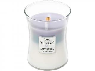WoodWick – Trilogy vonná svíčka Calming Retreat (Uklidňující a relaxační), 275 g