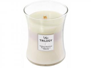 WoodWick – Trilogy vonná svíčka Rozkvetlá terasa (Terrace Blossoms), 275 g