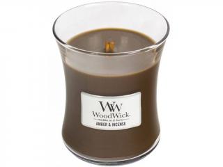 WoodWick – vonná svíčka Amber & Incense (Ambra a kadidlo), 275 g