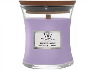 WoodWick – vonná svíčka Amethyst & Amber (Ametyst a ambra), 85 g