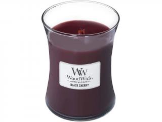 WoodWick – vonná svíčka Černá třešeň (Black Cherry), 275 g