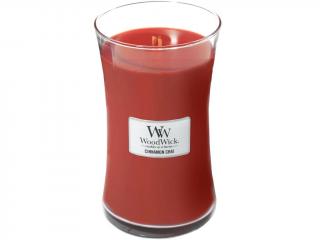 WoodWick – vonná svíčka Cinnamon Chai (Skořice a vanilka), 609 g