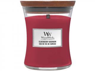 WoodWick – vonná svíčka Elderberry Bourbon (Bourbon s bezem), 275 g