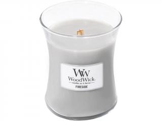 WoodWick – vonná svíčka Fireside (Oheň v krbu), 275 g