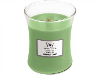 WoodWick – vonná svíčka Hemp & Ivy (Konopí a břečťan), 275 g