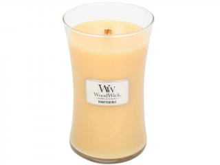WoodWick – vonná svíčka Honeysuckle (Zimolez a jasmín), 609 g
