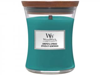 WoodWick – vonná svíčka Juniper & Spruce (Jalovec a smrk), 275 g
