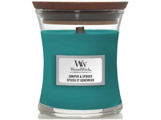 WoodWick – vonná svíčka Juniper & Spruce (Jalovec a smrk), 85 g