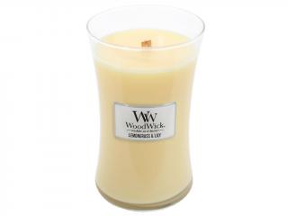 WoodWick – vonná svíčka Lemongrass & Lily (Citronová tráva a lilie), 609 g