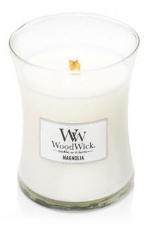 WoodWick – vonná svíčka Magnolia (Magnólie), 275 g