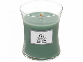 WoodWick – vonná svíčka Sage & Myrrh (Šalvěj a myrha), 275 g