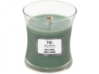 WoodWick – vonná svíčka Sage & Myrrh (Šalvěj a myrha), 85 g