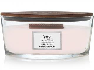 WoodWick – vonná svíčka Sheer Tuberose (Jemná tuberóza), 453 g