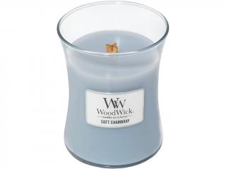 WoodWick – vonná svíčka Soft Chambray (Čisté prádlo), 275 g