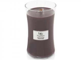 WoodWick – vonná svíčka Sueded Sandalwood (Semišové santalové dřevo), 609 g
