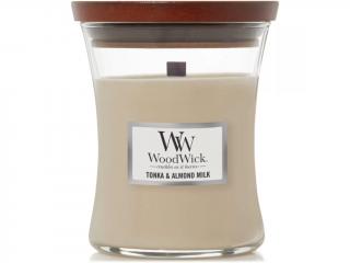 WoodWick – vonná svíčka Tonka & Almond Milk (Tonka a mandlové mléko), 275 g