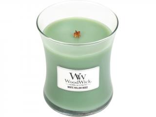 WoodWick – vonná svíčka White Willow Moss (Vrba a mech), 275 g