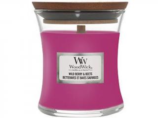 WoodWick – vonná svíčka Wild Berry & Beets (Lesní ovoce a řepa), 85 g