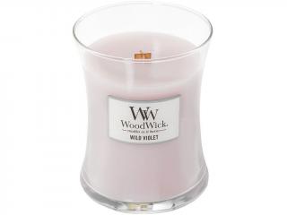 WoodWick – vonná svíčka Wild Violet (Divoká fialka), 275 g
