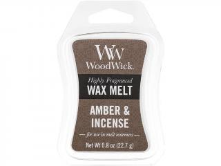 WoodWick – vonný vosk Amber & Incense (Ambra a kadidlo), 22,7 g