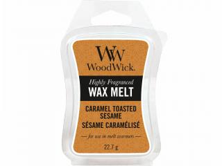 WoodWick – vonný vosk Caramel Toasted Sesame (Sezamové sušenky s karamelem), 22,7 g