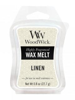 WoodWick – vonný vosk Linen (Čistý len), 22,7 g