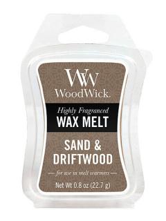 WoodWick – vonný vosk Sand & Driftwood (Písek a naplavené dříví), 22,7 g