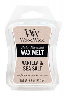 WoodWick – vonný vosk Vanilla & Sea Salt (Vanilka a mořská sůl), 22,7 g