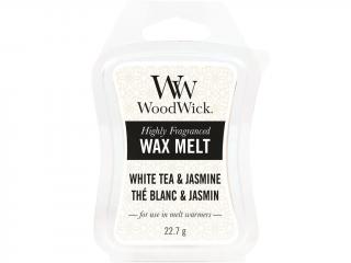 WoodWick – vonný vosk White Tea & Jasmine (Bílý čaj a jasmín), 22,7 g