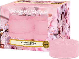 Yankee Candle – čajové svíčky Cherry Blossom (Třešňový květ), 12 ks
