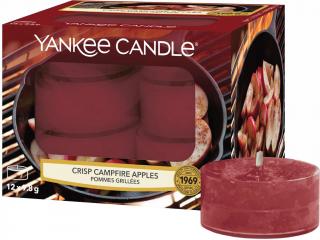 Yankee Candle – čajové svíčky Crisp Campfire Apples (Jablka pečená na ohni), 12 ks