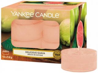 Yankee Candle – čajové svíčky Delicious Guava (Lahodná kvajáva), 12 ks