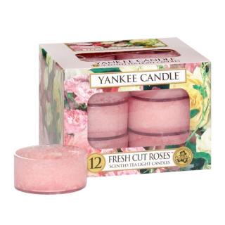 Yankee Candle – čajové svíčky Fresh Cut Roses (Čerstvě nařezané růže), 12 ks