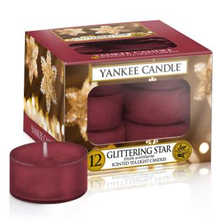 Yankee Candle – čajové svíčky Glittering Star (Zářivá hvězda), 12 ks