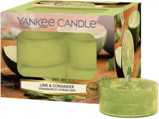 Yankee Candle – čajové svíčky Lime & Coriander (Limetka a koriandr), 12 ks