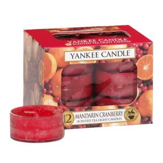 Yankee Candle – čajové svíčky Mandarin Cranberry (Mandarinky s brusinkami), 12 ks