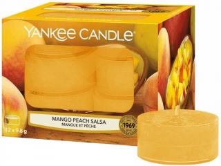 Yankee Candle – čajové svíčky Mango Peach Salsa (Salsa z manga a broskví), 12 ks