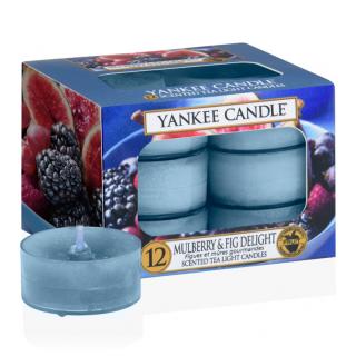 Yankee Candle – čajové svíčky Mulberry & Fig Delight (Lahodné moruše a fíky), 12 ks