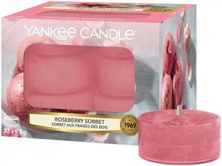 Yankee Candle – čajové svíčky Roseberry Sorbet (Růžový sorbet), 12 ks