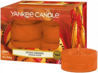 Yankee Candle – čajové svíčky Spiced Orange (Pomeranč se špetkou koření), 12 ks