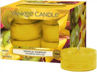 Yankee Candle – čajové svíčky Tropical Starfruit (Tropická karambola), 12 ks
