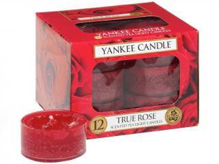Yankee Candle – čajové svíčky True Rose (Pravá růže), 12 ks