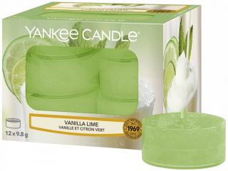 Yankee Candle – čajové svíčky Vanilla Lime (Vanilka s limetkou), 12 ks