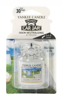 Yankee Candle – Car Jar gelová visačka Clean Cotton, 1 ks