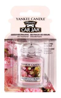 Yankee Candle – Car Jar gelová visačka Fresh Cut Roses (Čerstvě nařezané růže), 1 ks