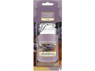 Yankee Candle – Car Jar papírová visačka Dried Lavender & Oak, 1 ks